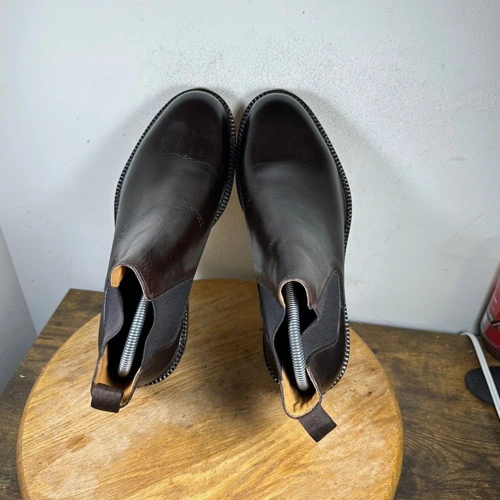 Beckett Simonon Bolton Chelsea Boots Dark Brown Leather Mens 9.5 Blake Stitch